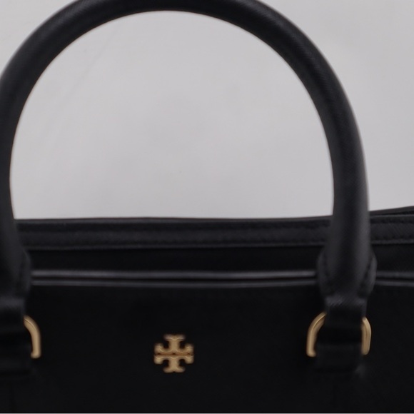 Tory Burch Black and Gold Satchel - Picture 4 of 10
